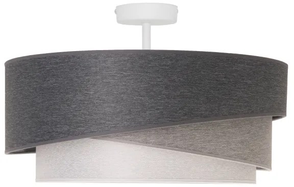 Duolla - Lampadario a plafone KOBO 1xE27/15W/230V diametro 45 cm grigio/bianco