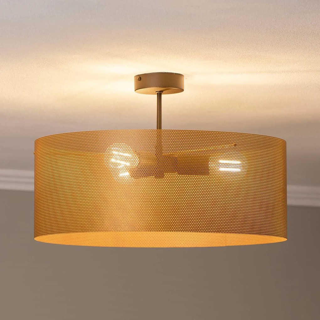 Euluna plafoniera Zofia, color oro Ø 50 cm