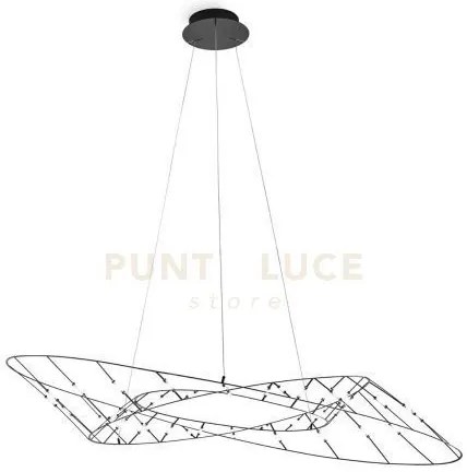 Tesa lampadario sospeso a led 3000k 4960lm 40w nero l.120cm