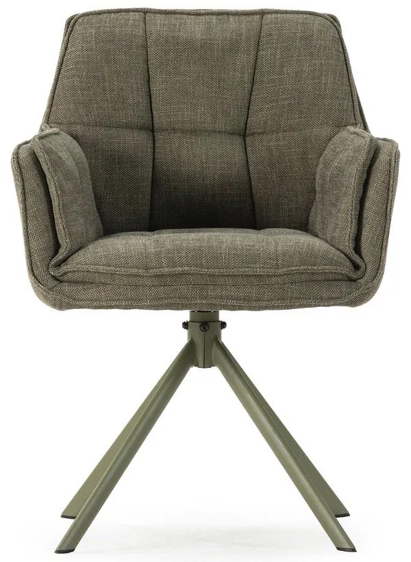 Set di sedie da pranzo verde in imbottito 2 pz Keiko – Marckeric