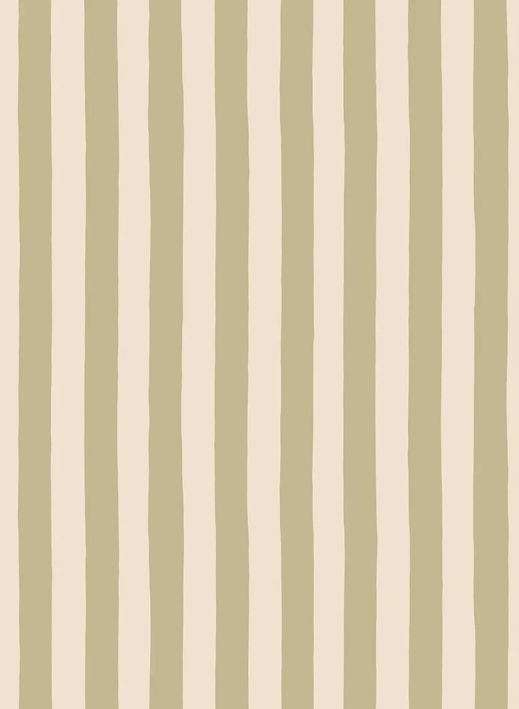 Josephine Munsey Carta da parati Medium Hand Painted Stripe - Southern Light/ Parsnip