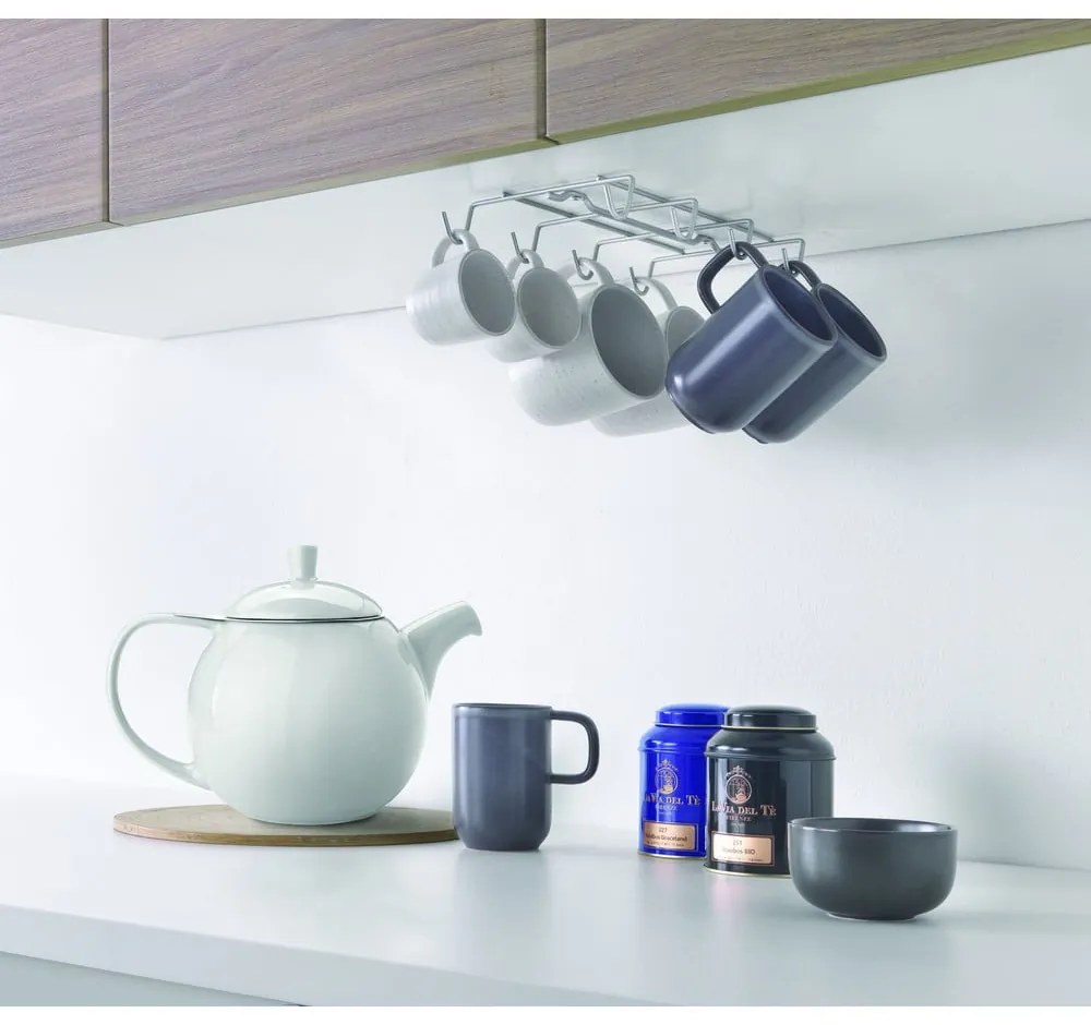 Portabicchieri a parete in acciaio inox Octo-Mug - Metaltex