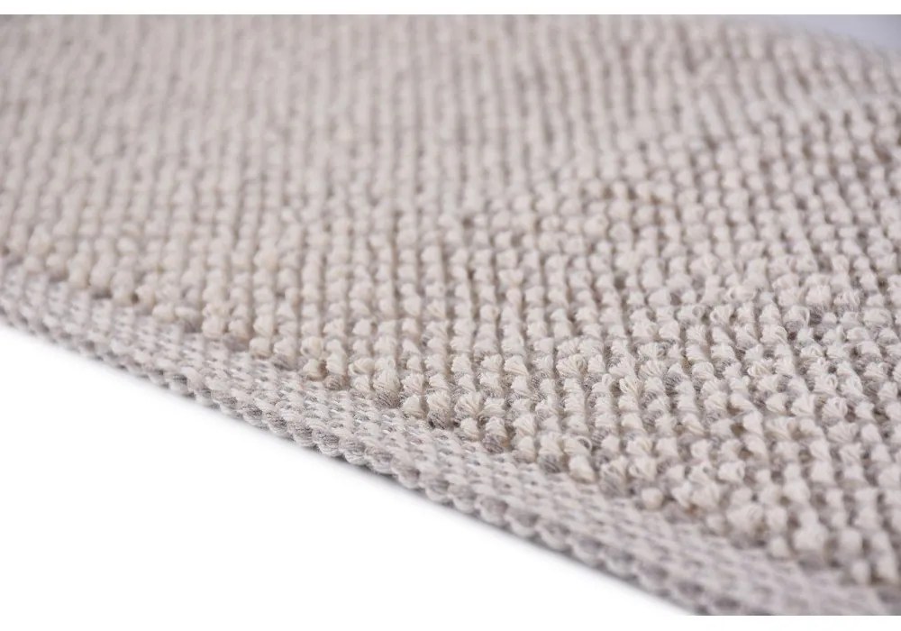Passatoia per scale grigio chiaro in cotone set da 16 pz 25x65 cm Kumsal Bej - Vitaus
