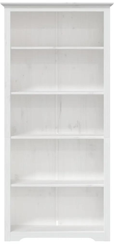 Libreria BODO 5 Ripiani 80x38x180 cm Legno Massello Pino Bianco