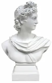 Statua Decorativa DKD Home Decor Apollo Bianco Neoclassico 13,7 x 7,5 x 19,5 cm