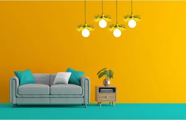 Bohemia-Design - Lampada a sospensione con cavo 1xE27/60W/230V gialla