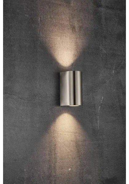 Nordlux - Applique da esterno CANTO 2xGU10/28W/230V IP44 acciaio inox