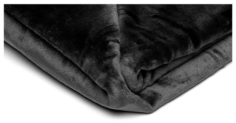 Coperta in micropush nero, 150 x 200 cm - My House