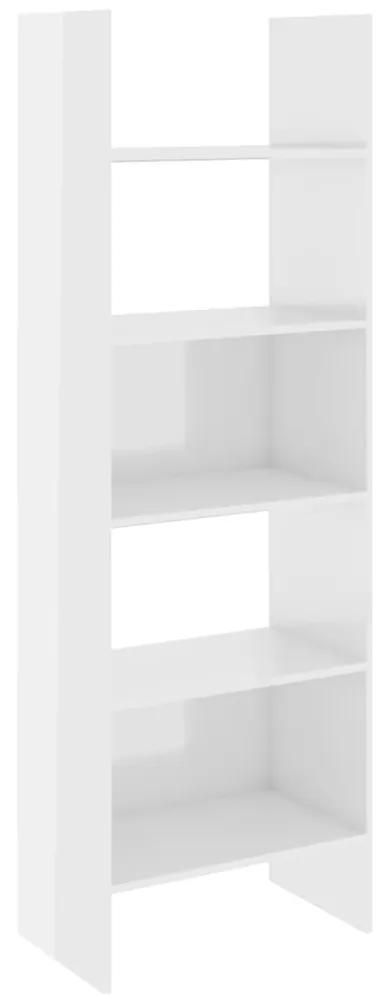 Libreria bianco lucido 60x35x180 cm in truciolato