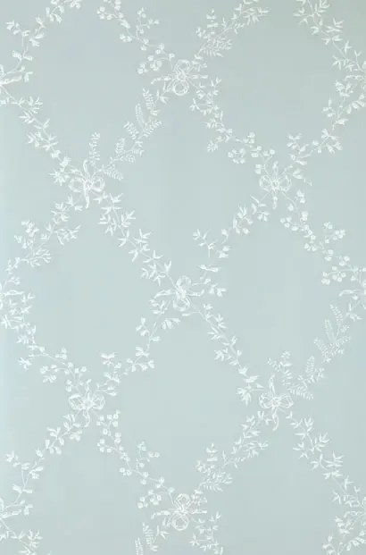 Farrow & Ball Carta da parati Toile Trellis - All White/ Teresa's Green