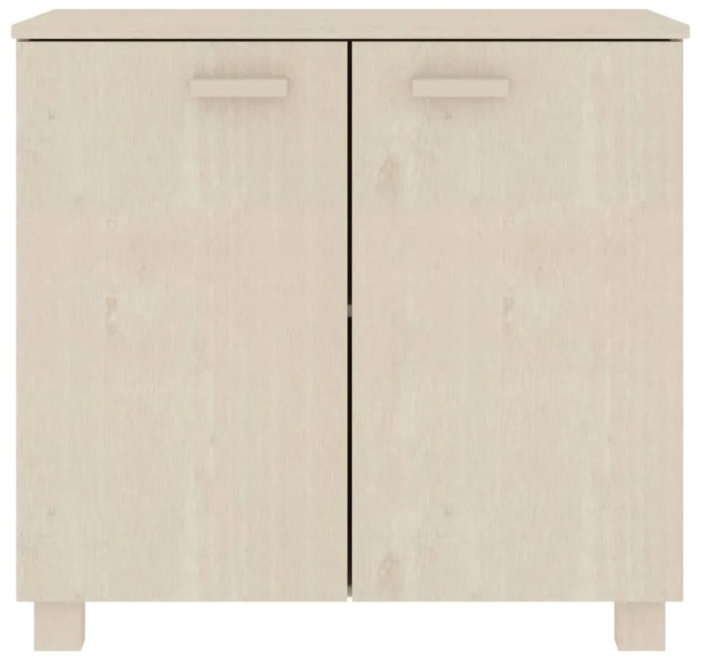 Credenza HAMAR Miele 85x35x80 cm in Legno Massello di Pino