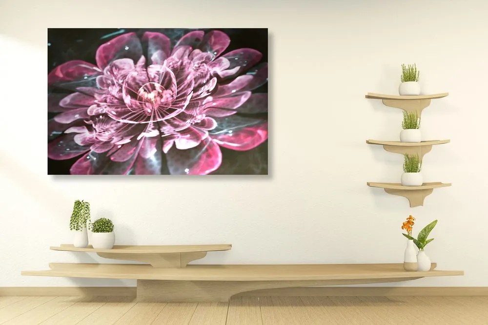 Quadro su tela – Magico fiore rosa