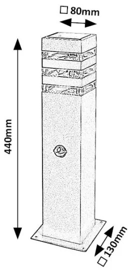 Rabalux 77026 - Lampada da esterno con sensore ANKARA 1xE27/12W/230V IP44