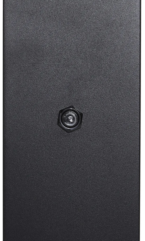 Dissuasore da esterno moderno nero con vetro fumé 70 cm con sensore crepuscolare IP44 - Denmark