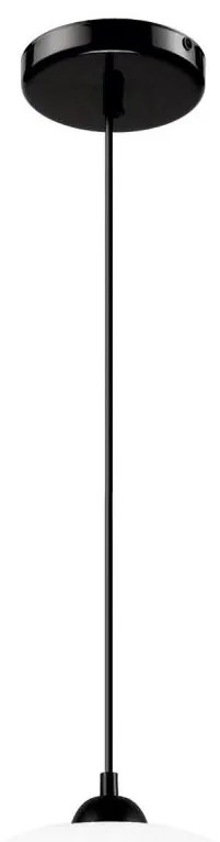 Lampadario a sospensione con filo HARMA 1xE27/15W/230V diametro 25 cm bianco/nero