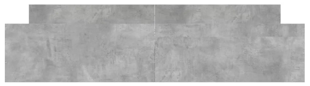 Giroletto con testiera e pediera grigio cemento 200x200 cm