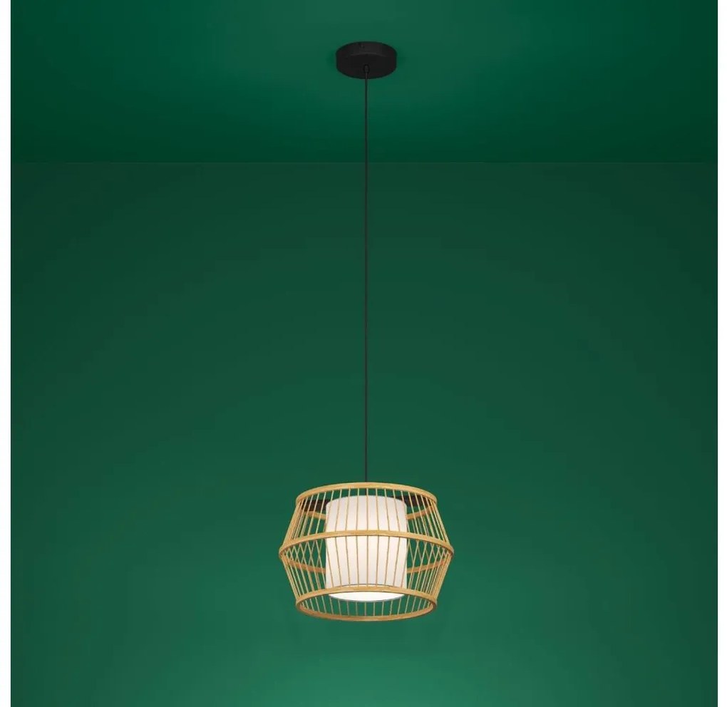 Eglo 390233 - Lampadario a sospensione con filo MONTERROSO 1xE27/40W/230V bambù