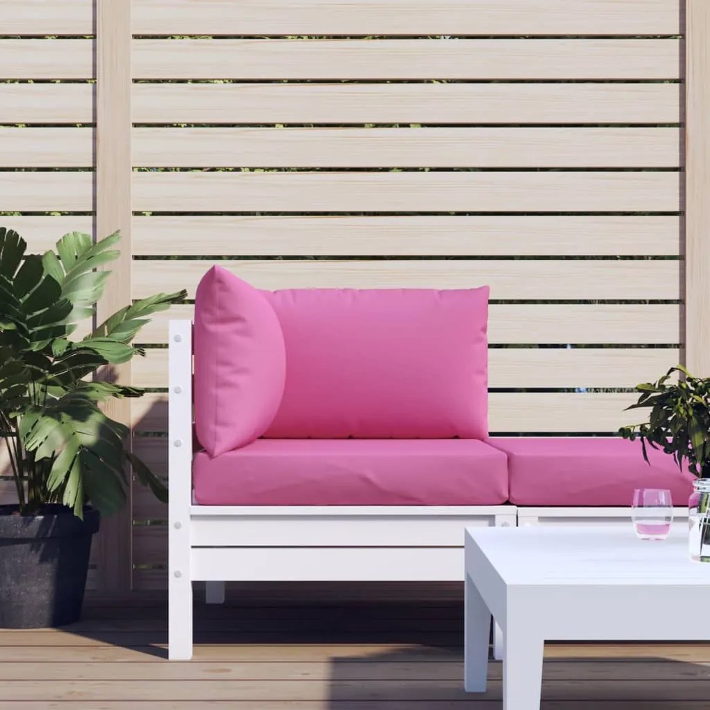 Cuscini Per Pallet 3 Pz Rosa İn Tessuto Oxford /