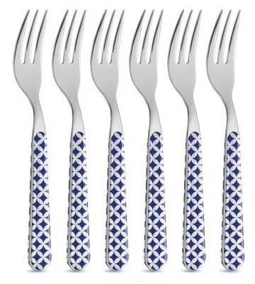 Set 8 Pz Posate da Dolce Moderne - Optical Blu