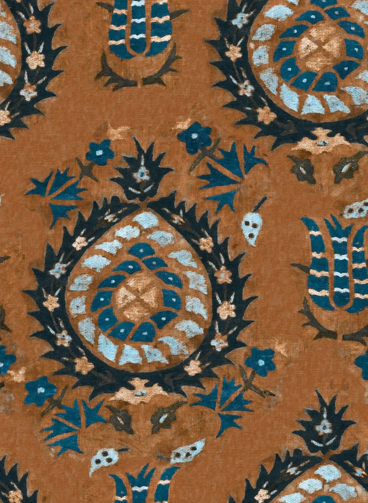 Mindthegap Tapete Flourish Sienna - Sienna/ Blue