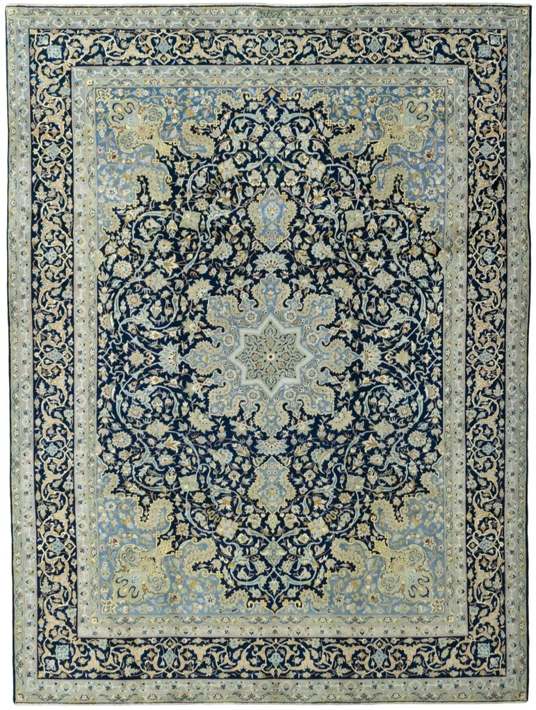 Kashan Tappeto persiano 360 x 270 Beige (Iran) Annodato A Mano