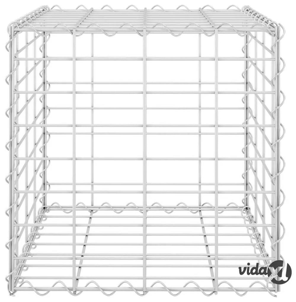 vidaXL Gabbione Letto Rialzato a Cubo in Filo di Acciaio 40x40x40 cm
