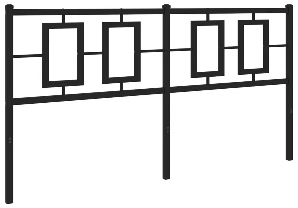 Testiera in metallo nero 160 cm