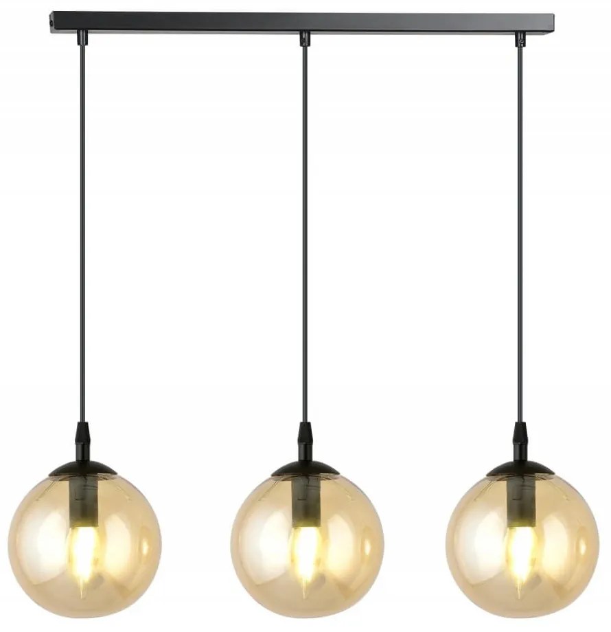 Lampadario a sospensione COSMO 3 BLACK MIODOWY Colore del corpo Nero