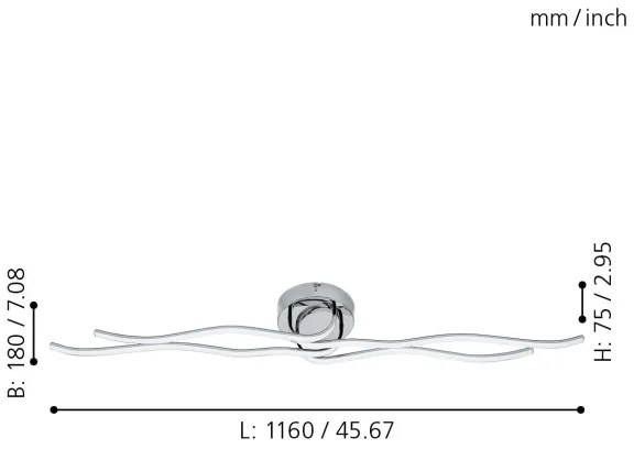 Eglo 31996 - Plafoniera LED RONCADE LED/40W/230V