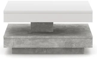 Tavolino da salotto TIMO bianco/grigio effetto cemento