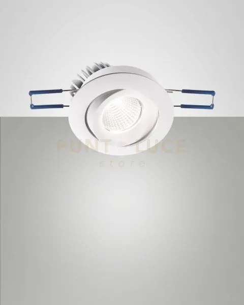 Sigma system incasso bianco tondo orientabile a led 7w 3000k 800lm ...