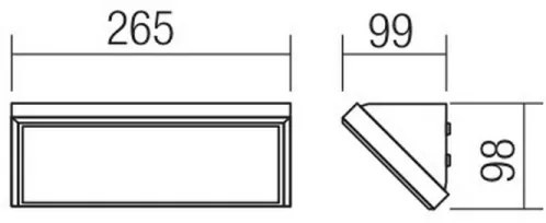 Redo 90159 - Applique da parete LED per esterni MAKO LED/12W/230V IP65