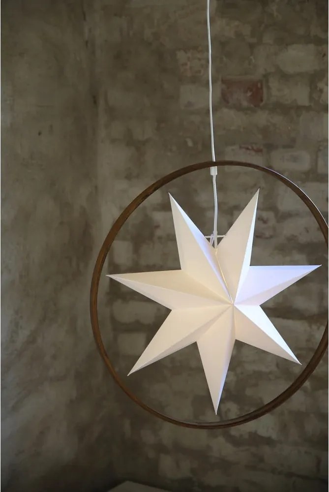 Decorazione luminosa bianca/marrone ø 50 cm Speranza – Markslöjd