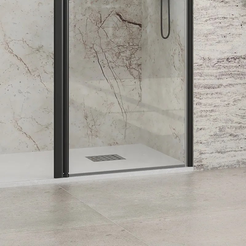 Porta doccia battente 90-95cm e fisso colore nero | KPX4000N - KAMALU