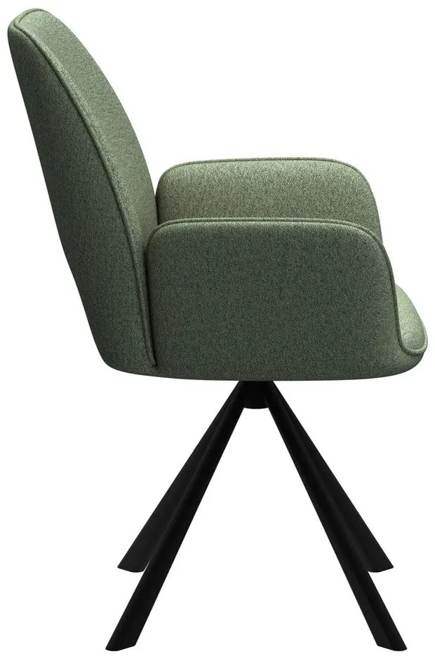 Sedia da pranzo verde scuro con braccioli Graham – Actona