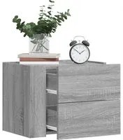 Comodini a Muro 2 pz Grigio Sonoma 45x30x35 cm 848336