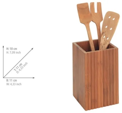WENKO 54941100 - Set di utensili da cucina 3 pezzi 11x18 cm marrone