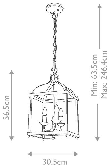 Kichler - Lampadario a sospensione con catena LARKIN 3xE14/60W/230V antracite