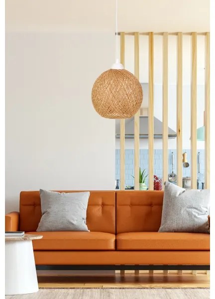 Lampadario su corda JUTE 1xE27/60W/230V beige