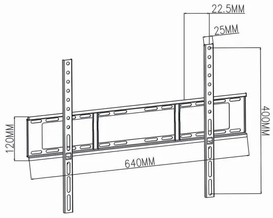Nedis TVWM1051BK - Supporto da parete per TV 37-70” max. 35 kg