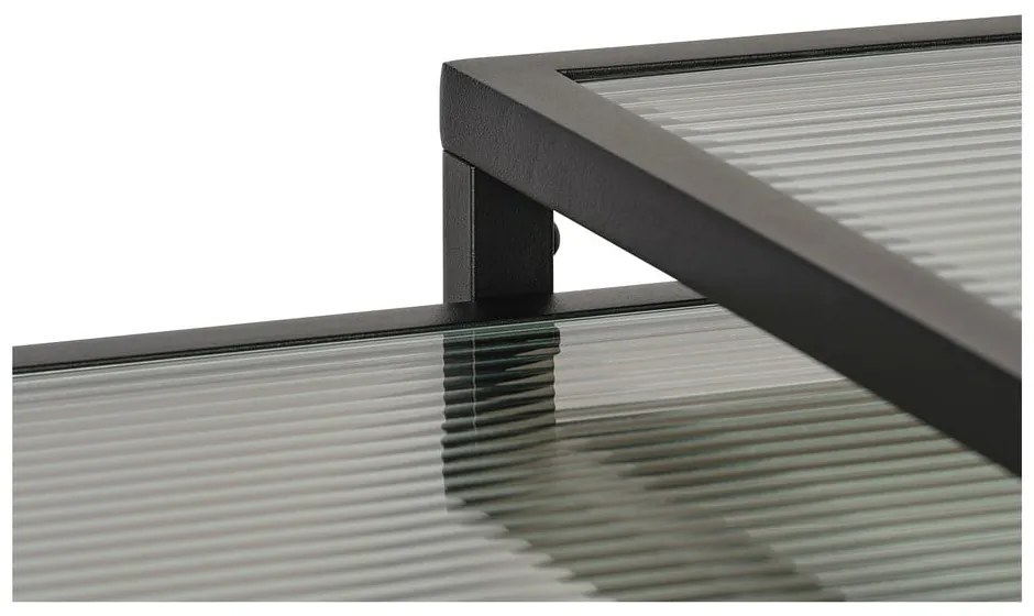 Tavolini in vetro nero in set di 2 pezzi 60x60 cm Bronco - Unique Furniture