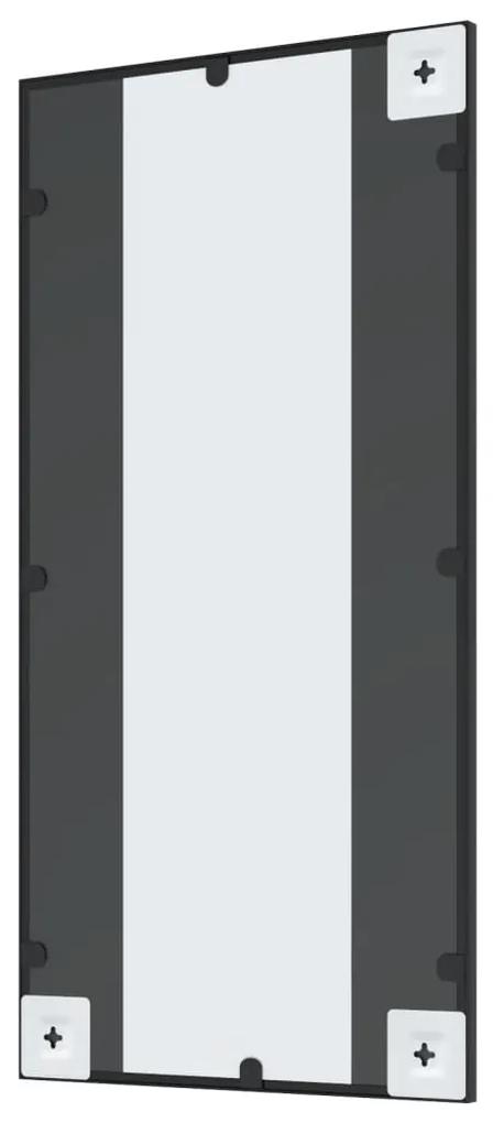 Specchio da Parete Nero 40x80 cm Rettangolare in Ferro