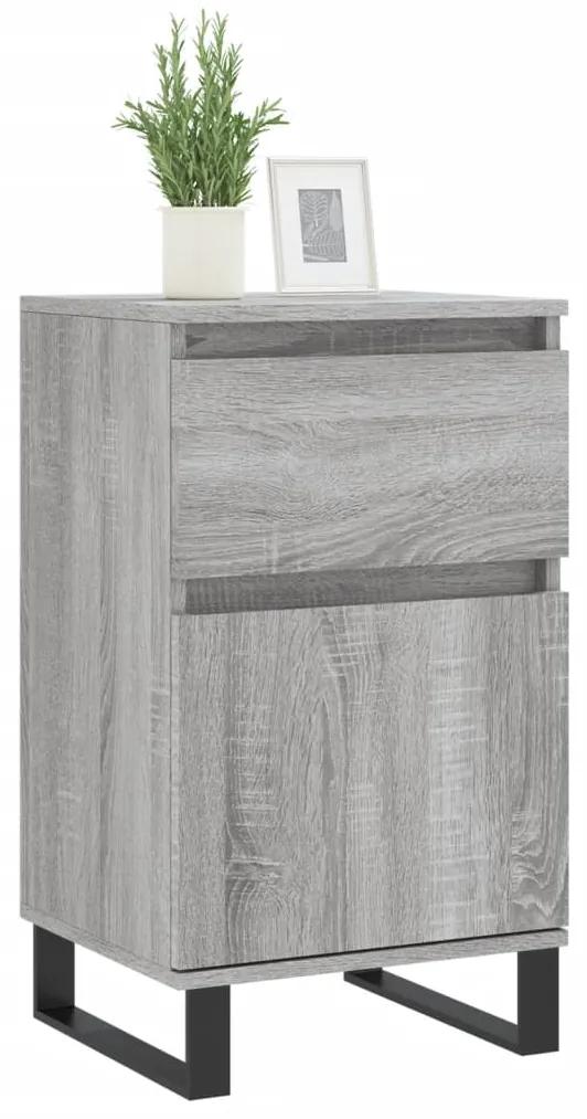 Credenze 2 pz grigio sonoma 40x35x70 cm in legno multistrato