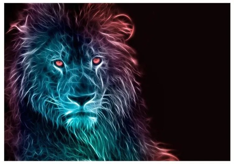 Fotomurale adesivo Abstract lion rainbow