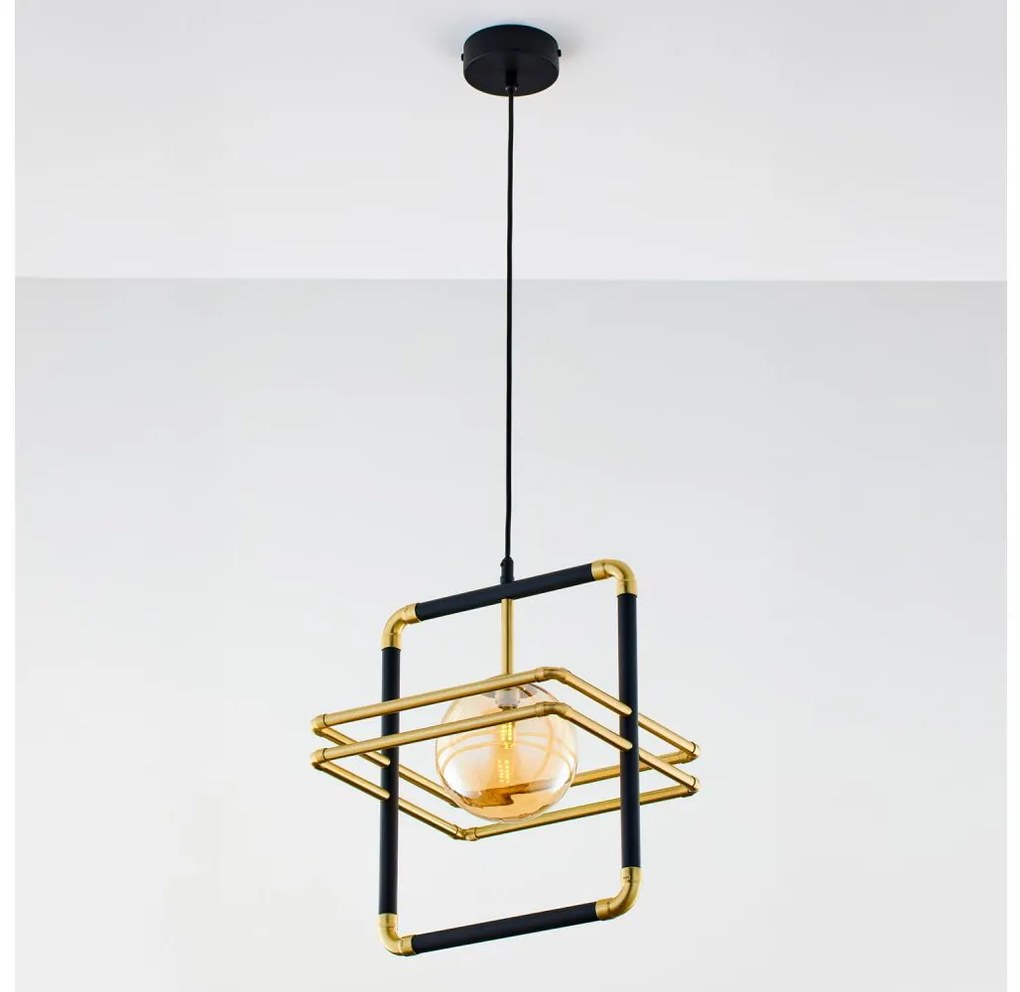 Jupiter 2025 - Lampadario a sospensione con filo FIORI 1xG9/10W/230V nero/oro/beige