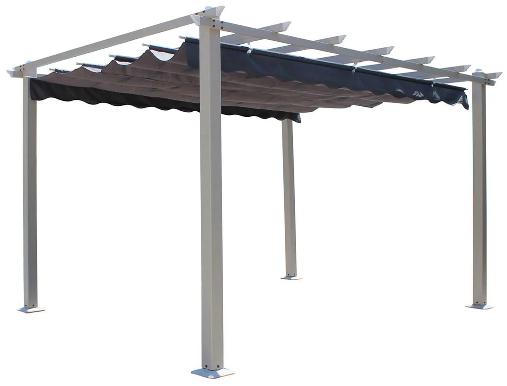 Gazebo da giardino Astoria Cosma,con telo grigio