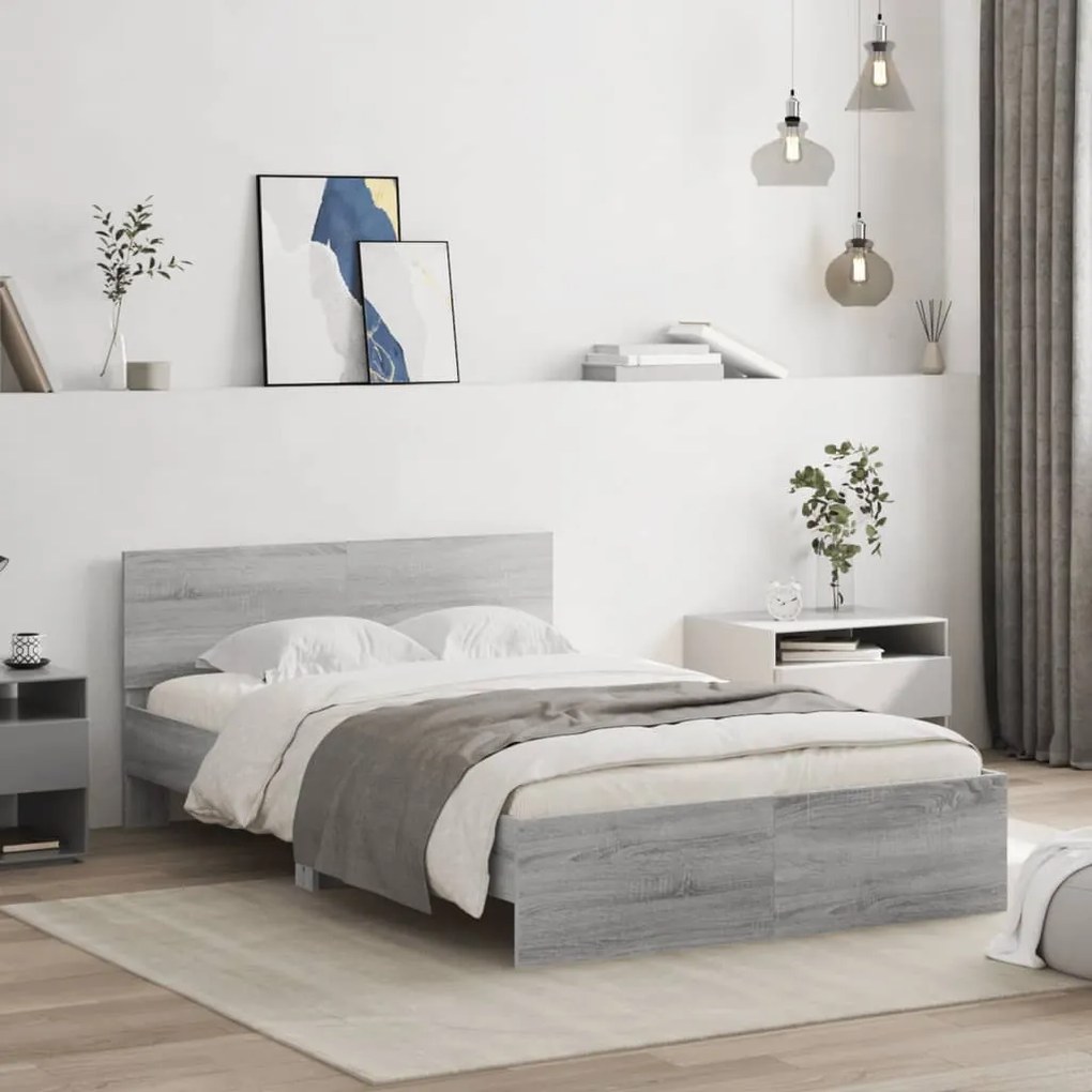 Giroletto Con Testiera Grigio Sonoma 120x190 Cm /