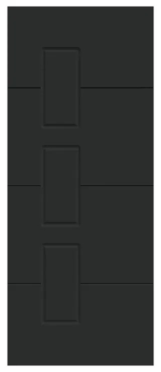 Pannello per porta d'ingresso P190 pellicolato pvc grigio L 92  x H 210.5 cm, Sp 6 mm apertura sinistra