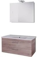 Mobile da bagno sospeso spring corda con lavabo specchio made in italy *** misure l65xp47xh50 cm, confezione 1