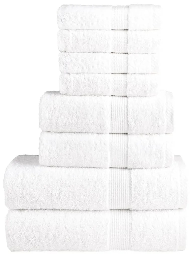 Set Asciugamani Solund 8 Pz Bianchi 600 Gsm /